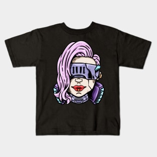 CyberPunk Girl Kids T-Shirt